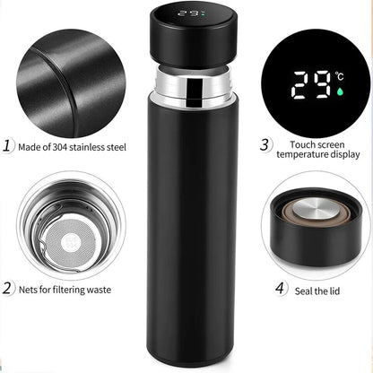 DESPRU Hydration Pro — matte black thermos product shot, desk lifestyle