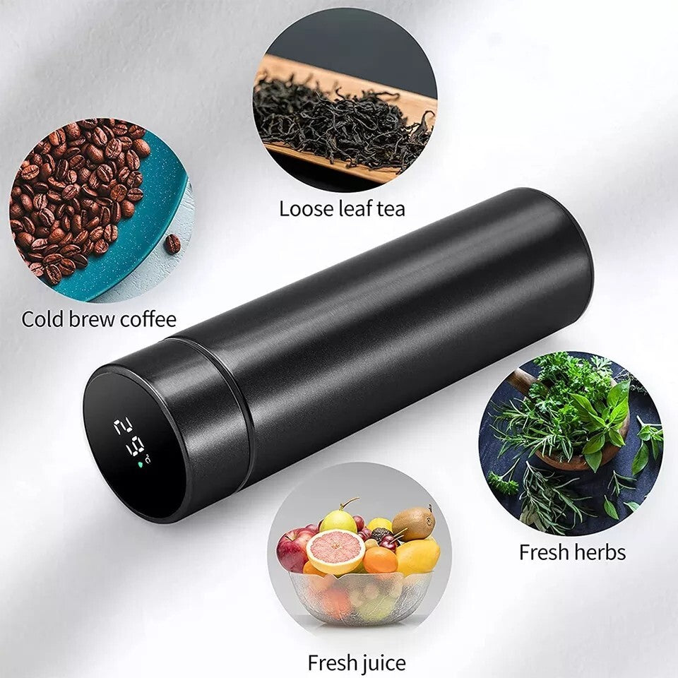 DESPRU Hydration Pro — thermos bottle side profile, slim cylindrical design